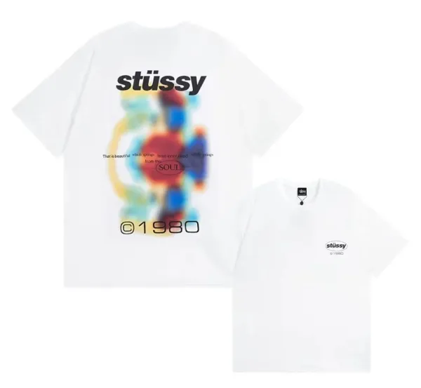 Stüssy Soul Print T-Shirt White - 1