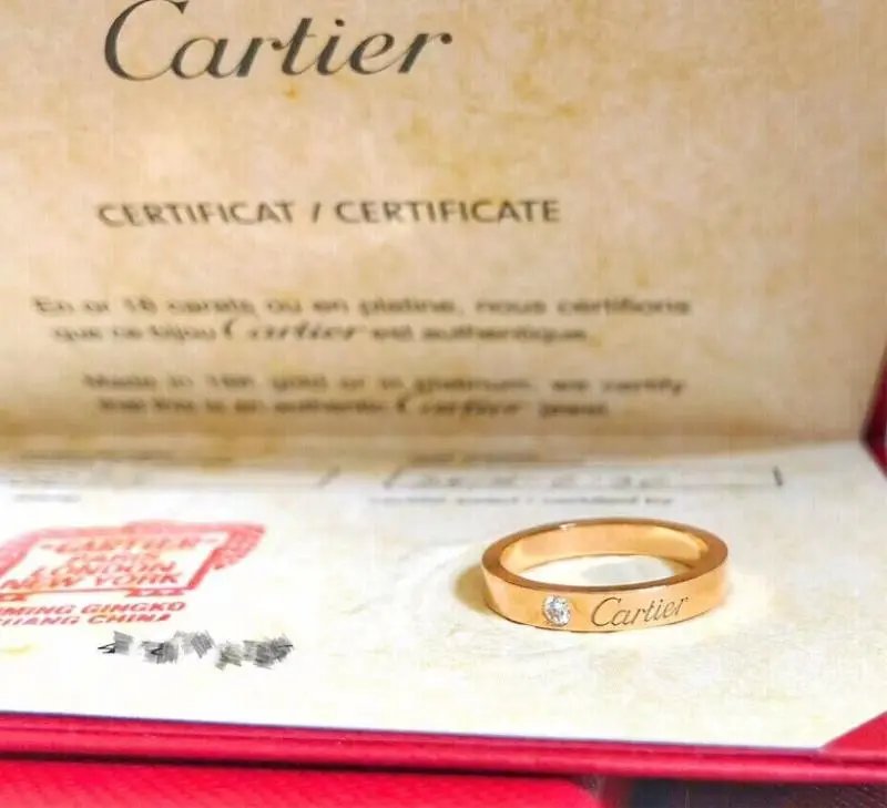 Cartier Love Ring Rose Gold with Diamond Jewelry