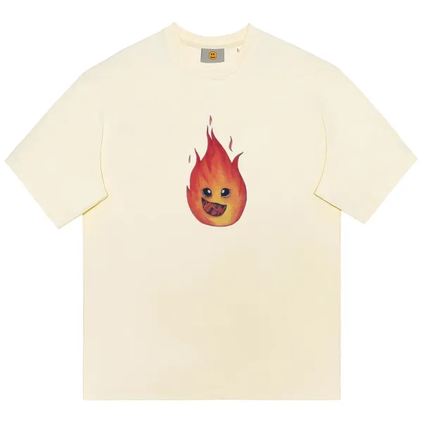 Drew House Flame Face Cream T-Shirt - 1