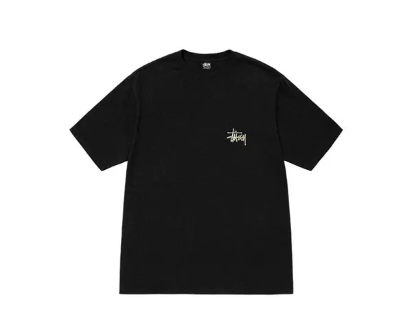 Stüssy Small Logo Black T-Shirt - 1