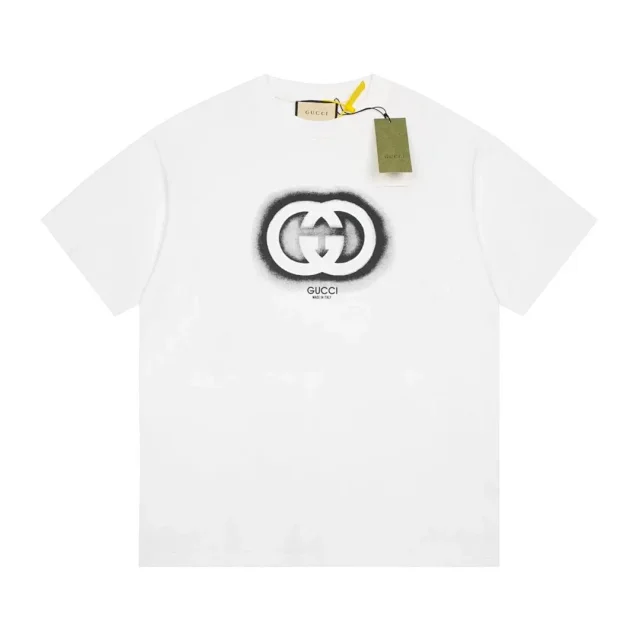 Gucci T-Shirts Short-Sleeve Logo Print T-Shirt product detail image 7