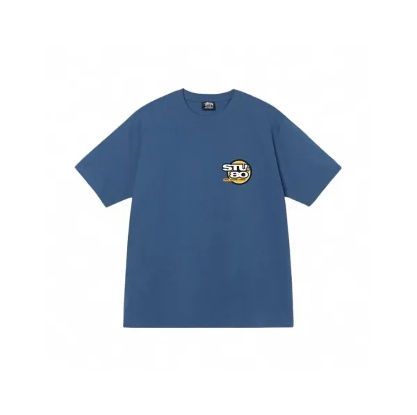 Stüssy STU80 Logo Graphic T-Shirt Navy - 1
