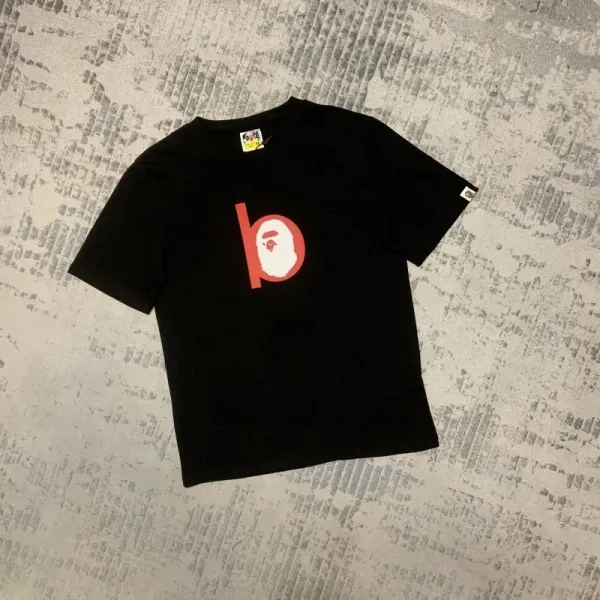 A Bathing Ape Bape Sta Logo Black T-Shirt - 1