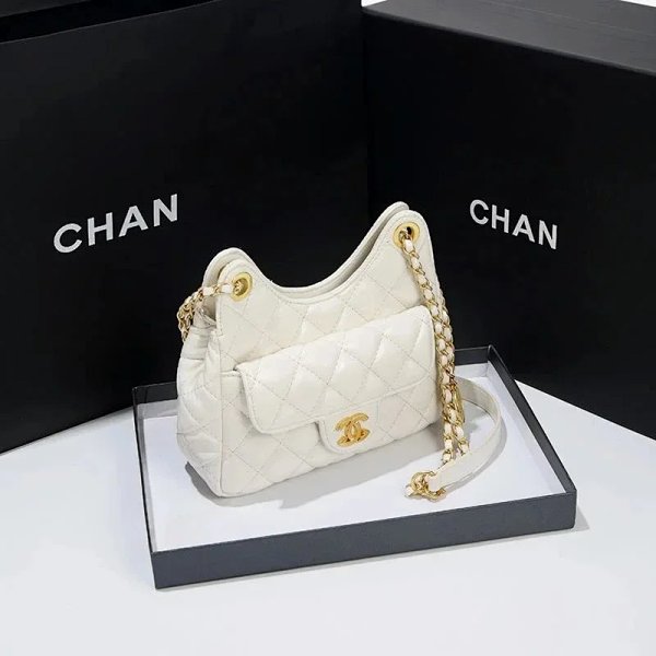 Chanel 22 Bag White Quilted Leather Chain Shoulder Bag Chain Bag product listing in Litbuy spreadsheet finds