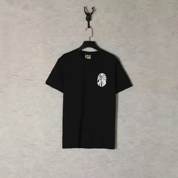 A Bathing Ape Classic猿人头印花 Black T-Shirt - 1