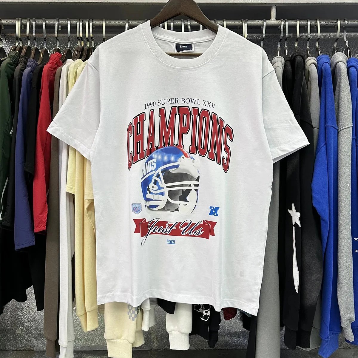 Kith T-Shirts Short-Sleeve Graphic Print Crewneck — White 8051