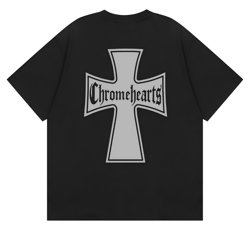 Chrome Hearts T-Shirts Cross Graphic Short-Sleeve T-Shirt image 7