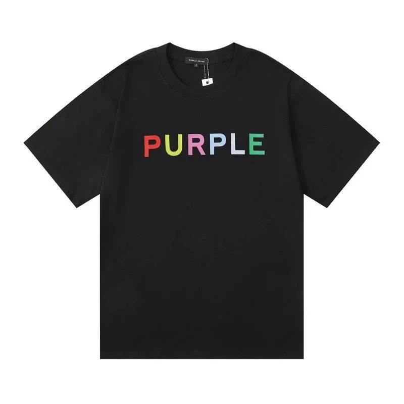 Purple Brand T-Shirts Short-Sleeve Graphic Print — 3013 Black
