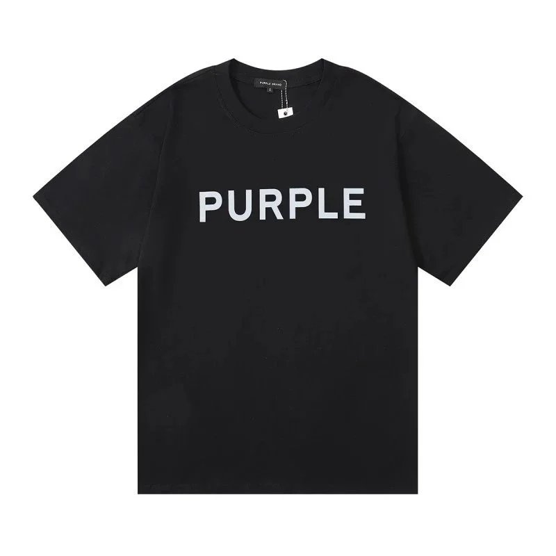 Purple Brand T-Shirts Short-Sleeve Graphic Print — 3012 Black