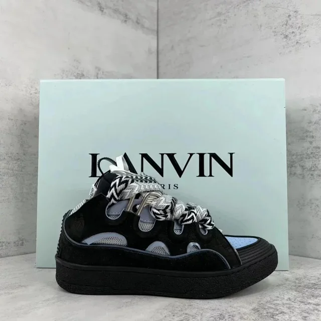 Lanvin Sneakers Curb with oversized patterned laces product detail image 9