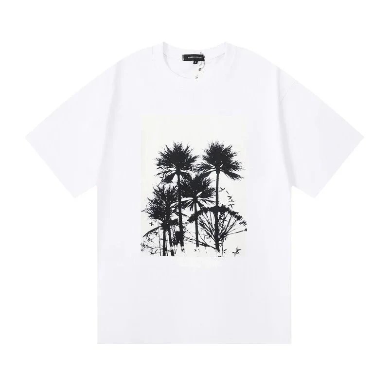 Purple Brand T-Shirts Short-Sleeve Graphic Print — 3009 White
