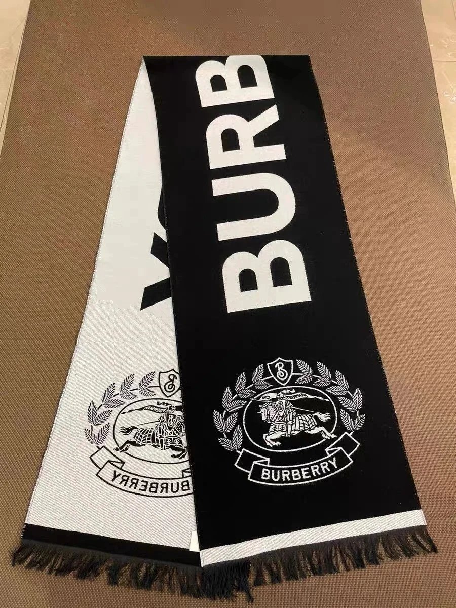 Burberry Scarves Checked scarf with embroidered monogram image 5