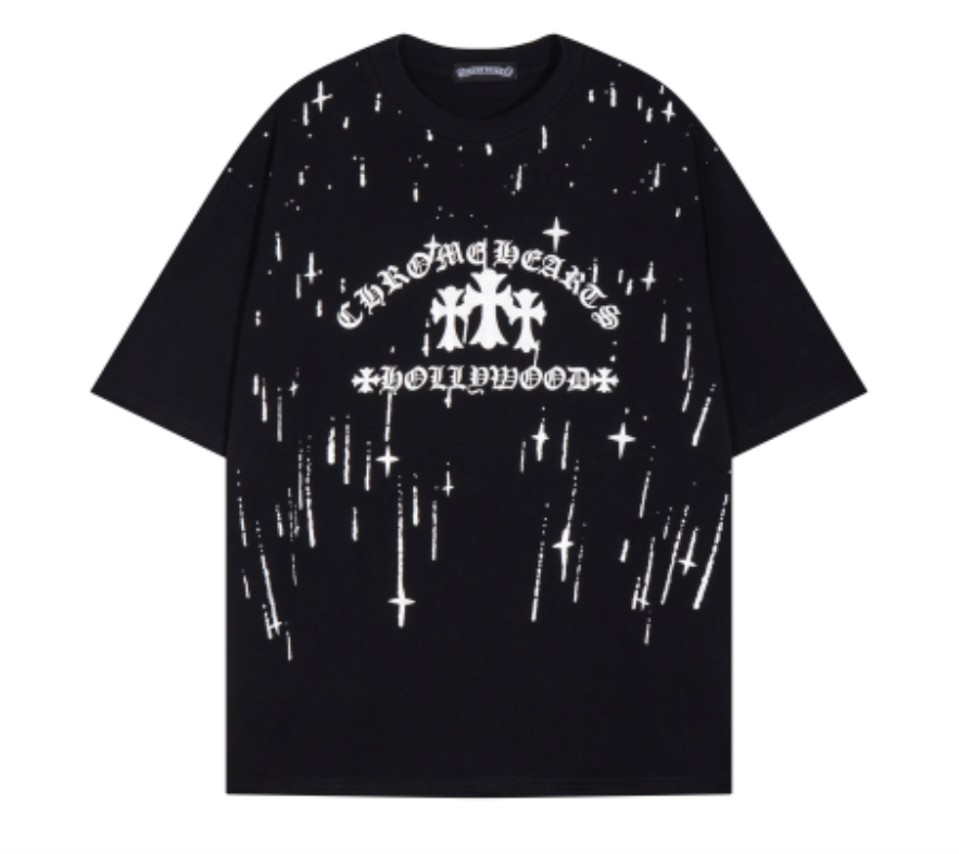 Chrome Hearts T-Shirts Cross Graphic Short-Sleeve T-Shirt image 13