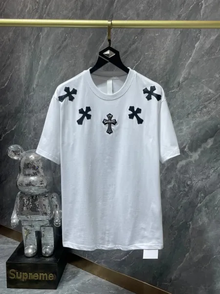Chrome Hearts Cross Embroidered White T-Shirt - 1