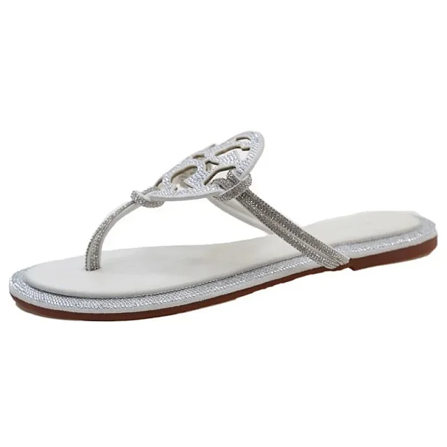 Tory Burch Slippers Rhinestone Logo Thong product detail image 6