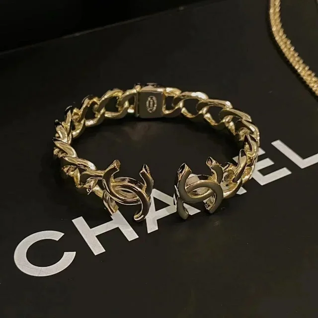 Chanel Jewelry Logo Cuff Bracelet product detail image 6