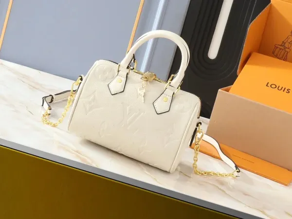 Louis Vuitton Monogram Reverse Petite Malle Handbag Beige Leather Boston Bag - 8