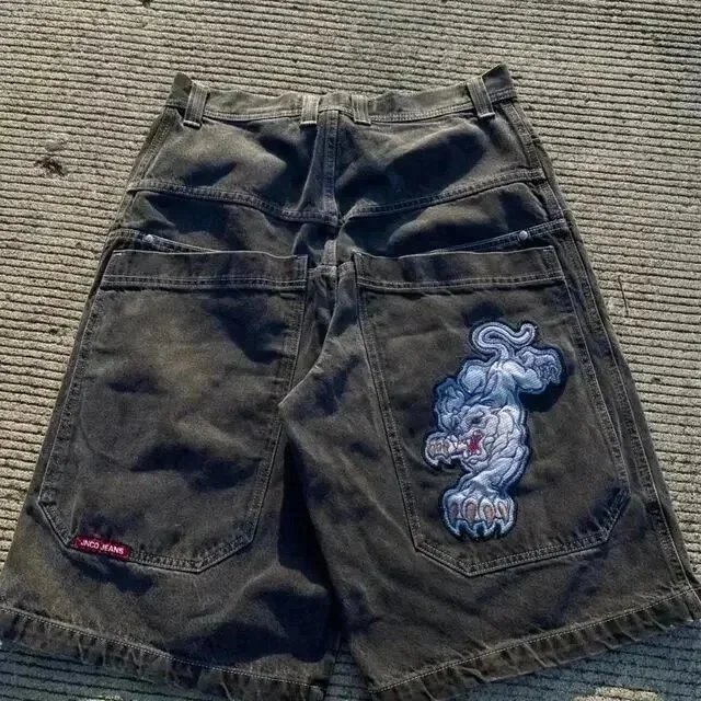 JNCO Jeans Shorts Wide-Leg Denim Graphic — BB-033