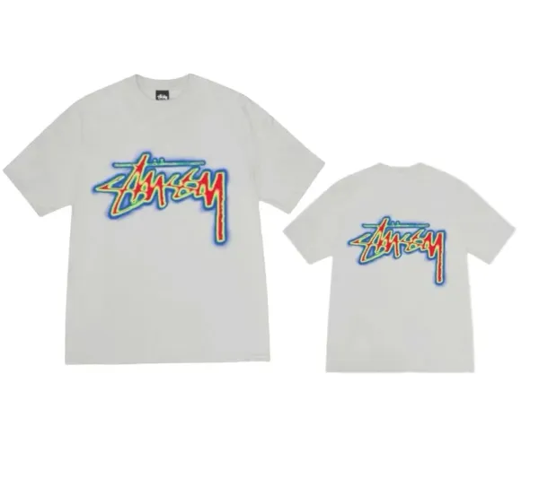 Stussy Spray Paint Logo T-Shirt White - 1