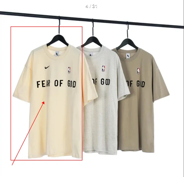 Fear of God T-Shirts ESSENTIALS and Nike NBA graphic logo designs product detail image 5