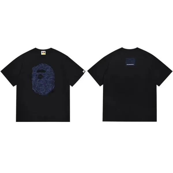 A Bathing Ape 25th Anniversary Camo Ape Head T-Shirt Black - 1