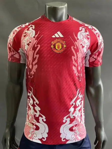 Adidas Manchester United Chinese New Year Jersey Red Flame Print Jersey - 1