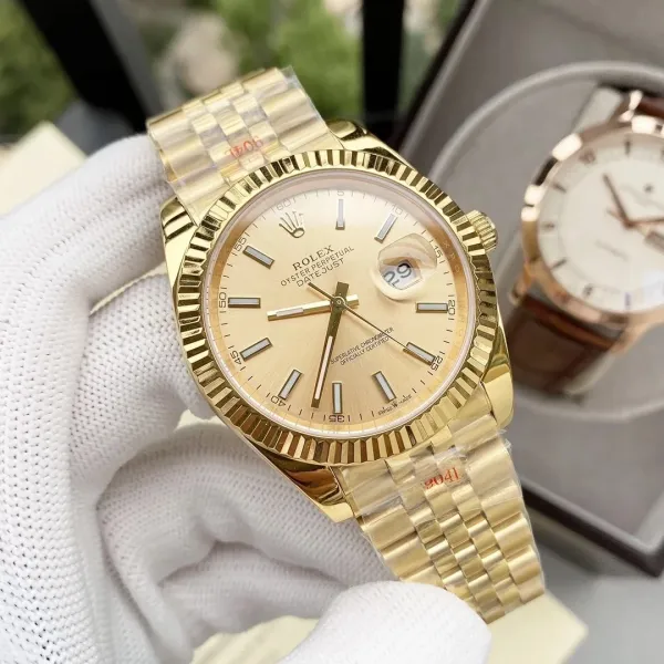 Rolex Datejust 41 Yellow Gold Champagne Dial Mechanical Watch - 1