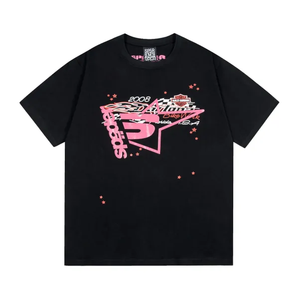 Speed and Harley-Davidson 2008 Bike Week Florida Pink Star Graphic T-Shirt - 1