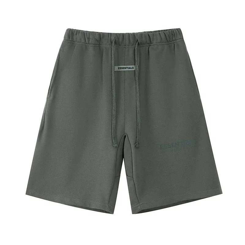 Fear of God Shorts ESSENTIALS drawstring logo — 2201 Dark Gray (Reflective Letters)