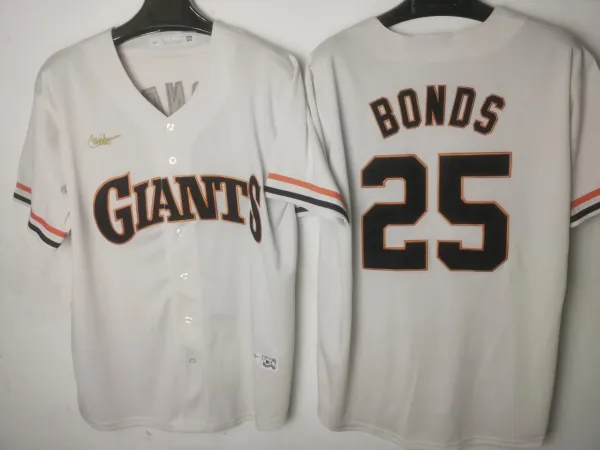 Nike MLB San Francisco Giants Barry Bonds Cream Away Jersey - 9