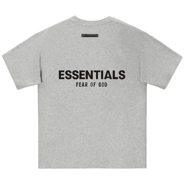 Fear of God Essentials Logo Print Heather Gray T-Shirt - 1