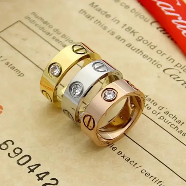 Unbranded Jewelry Crystal-Set Screw-Motif Band Ring product detail image 7