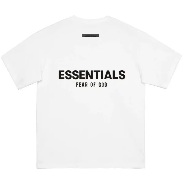 Fear of God Essentials Logo Print White T-Shirt - 1