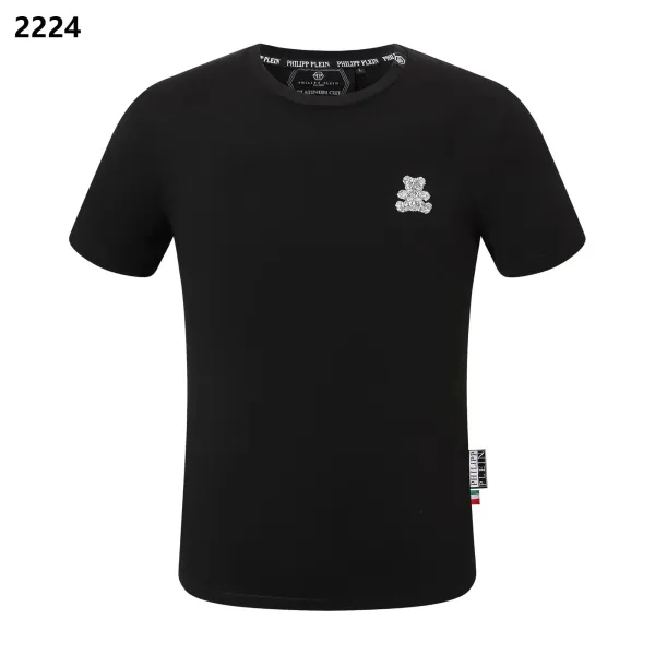 Philipp Plein Platinum Cut Bear Embellished Black T-Shirt - 1