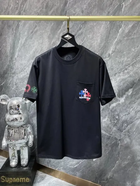 Chrome Hearts x Supreme Black Embroidered Logo T-Shirt - 5