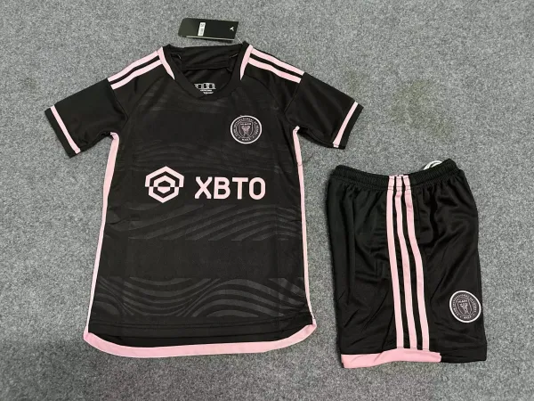 Inter Miami CF x XBTO Black Pink Away Kit Jersey and Shorts Set - 1