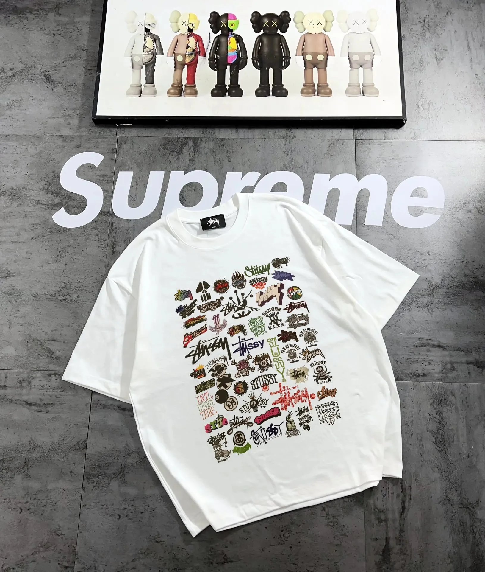 Stüssy Chain Steering Wheel Navy T-Shirt - 4