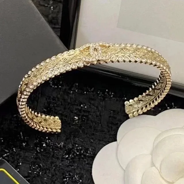 Chanel Jewelry Logo Cuff Bracelet product detail image 2
