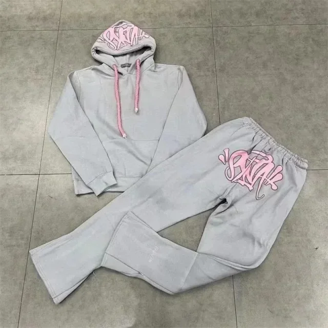 Unbranded Tracksuits Graffiti Print Hoodie and Flared Jogger Set product detail image 4