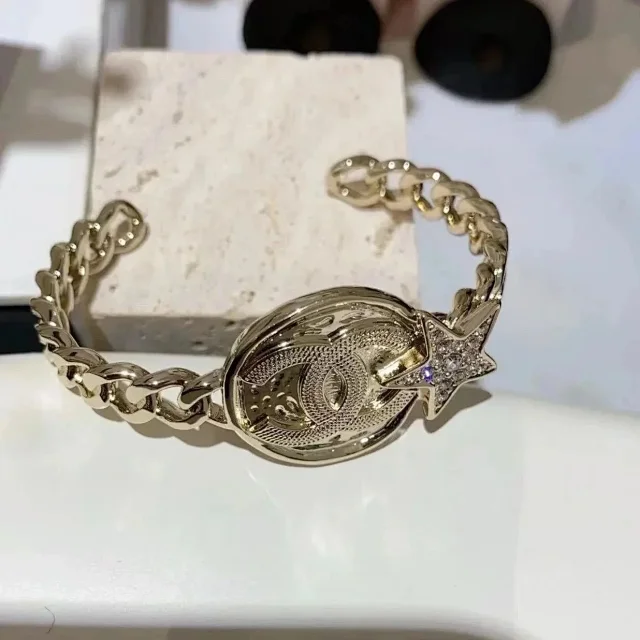 Chanel Jewelry Logo Cuff Bracelet product detail image 10