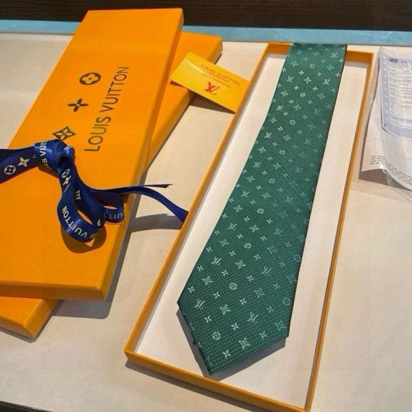 Louis Vuitton Monogram Canvas Green Necktie Ties product listing in Litbuy spreadsheet finds