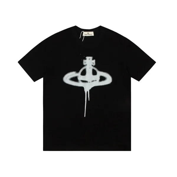 Vivienne Westwood Orb Spray Paint Black T-Shirt - 1