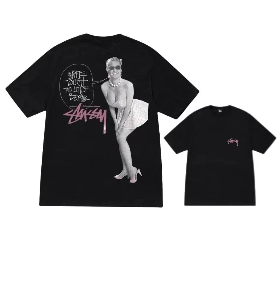 Stüssy Marilyn Monroe Graphic Black T-Shirt - 1