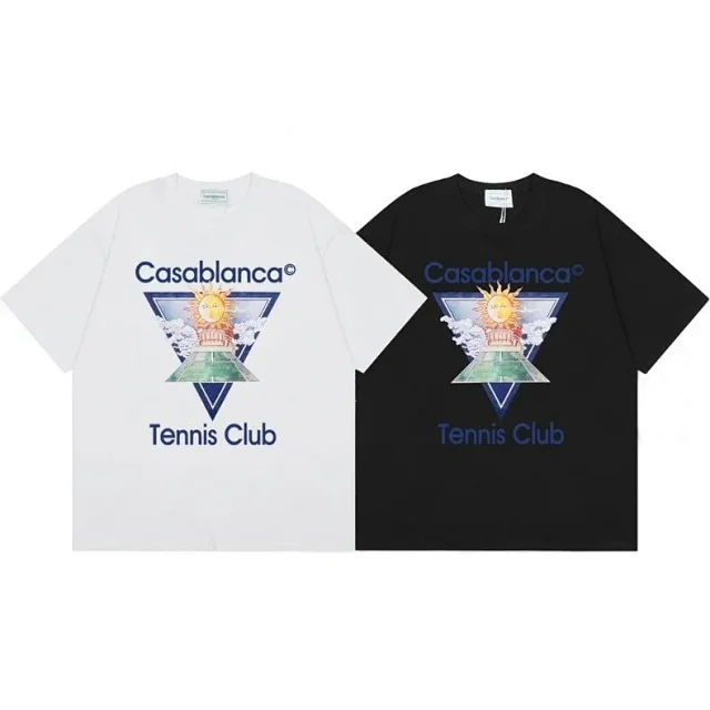 Casablanca T-Shirts Short-Sleeve Graphic Logo T-Shirt product detail image 5