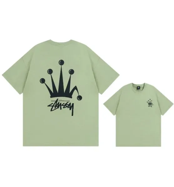Stussy Crown Logo Oversized T-Shirt Mint Green - 1