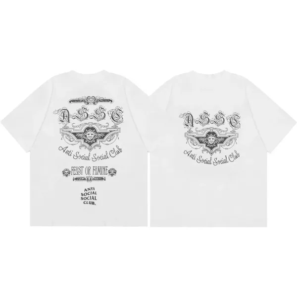 Anti Social Social Club ASSC Feast or Famine Graphic T-Shirt White - 1