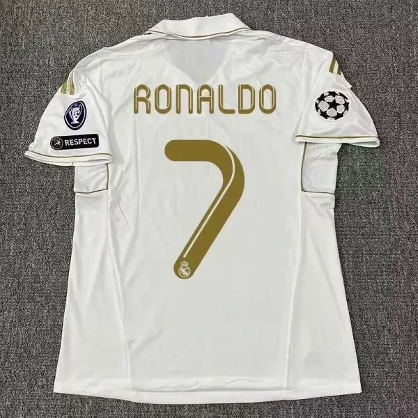Real Madrid Cristiano Ronaldo #7 Champions League Away Jersey White - 1