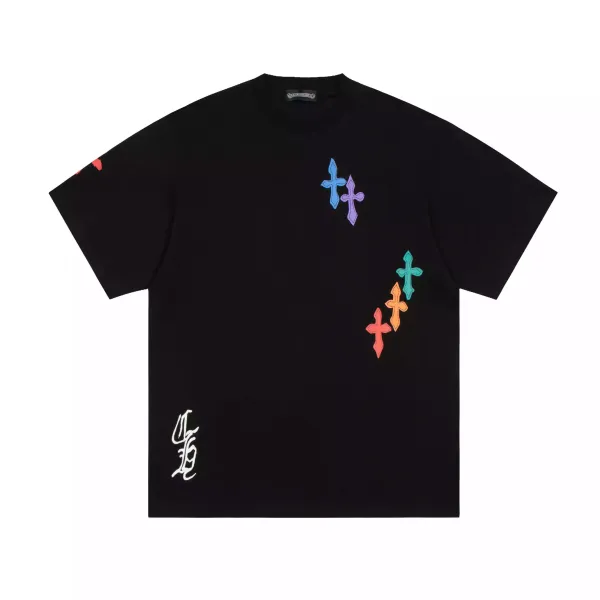 Saint Tears Rainbow Cross Patch Black T-Shirt - 1
