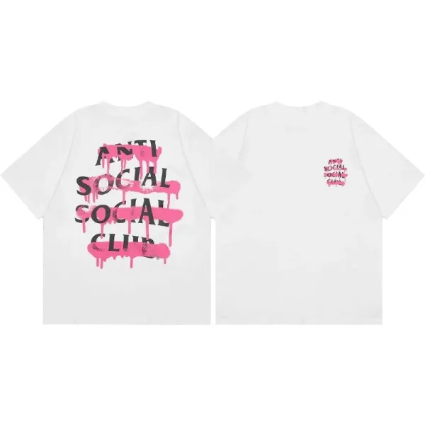 Anti Social Social Club Drip Logo White T-Shirt - 1