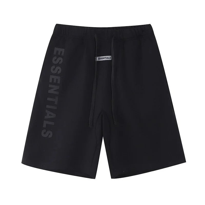 Fear of God Shorts ESSENTIALS drawstring logo — 2202 Black (Silicone Letters)